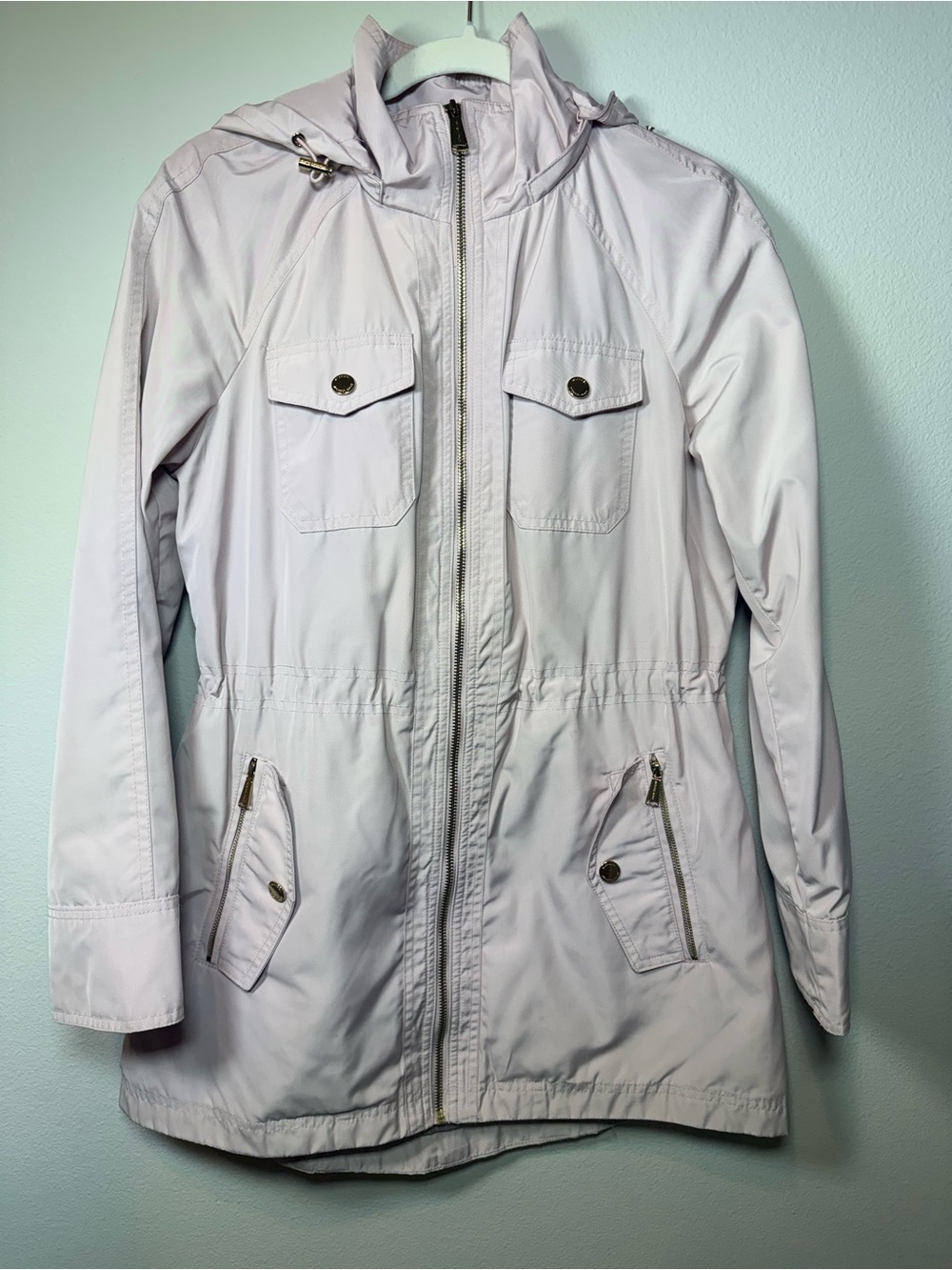 Michael Kors Light Lavender Hooded Utility Jacket
